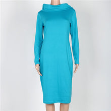 arrive women dress casual solid design straight full sleeve dress maxi dress