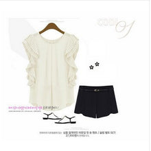 Women Blouse Black Green White Plus Size Butterfly Sleeve Chiffon Blouse Shirts Casual O Neck Loose Blusas