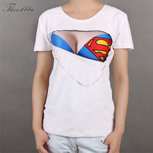 Novelty Womens T shirt 3D Print Tshirts Funny Big Breasted Woman Torn Bra Sexy Tee Shirt Women Tops