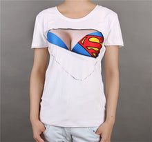 Novelty Womens T shirt 3D Print Tshirts Funny Big Breasted Woman Torn Bra Sexy Tee Shirt Women Tops