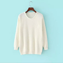 Vintage Knitted Loose Sweater Casual O neck Sweater Pullovers Fall Knitwear Sweater Solid Pullover Womens Jumpers