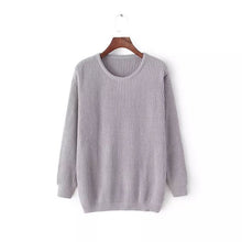Vintage Knitted Loose Sweater Casual O neck Sweater Pullovers Fall Knitwear Sweater Solid Pullover Womens Jumpers