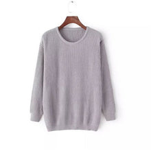 Vintage Knitted Loose Sweater Casual O neck Sweater Pullovers Fall Knitwear Sweater Solid Pullover Womens Jumpers