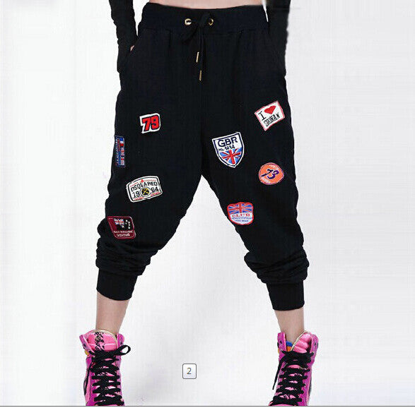 Women Harem Pants Casual Sport Hip Hop Pants Sweatpants Costumes Trousers For Girls Baggy Dance Pants J3159