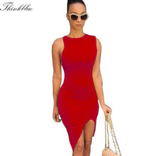 Women Dress Yellow Sleeveless Sexy Split Bodycon Dress Club Party Bandage Dress Elegant Casual Dresses For Women