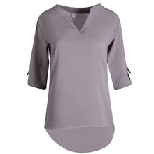 v-neck loose feminina camisas linen cotton large size S-L women blouses red gray ropa mujer BFC- ZX016