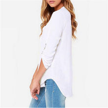 v-neck loose feminina camisas linen cotton large size S-L women blouses red gray ropa mujer BFC- ZX016