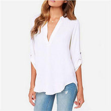 v-neck loose feminina camisas linen cotton large size S-L women blouses red gray ropa mujer BFC- ZX016