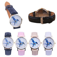 Women Men Band Analog Quartz Business Fashionable charming Birds Wrist Watch For A/B Styles