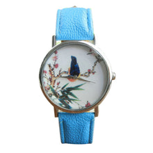 Women Men Band Analog Quartz Business Fashionable charming Birds Wrist Watch For A/B Styles