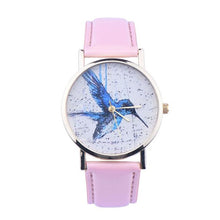Women Men Band Analog Quartz Business Fashionable charming Birds Wrist Watch For A/B Styles