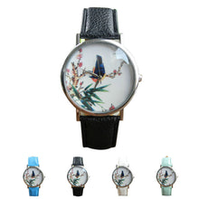 Women Men Band Analog Quartz Business Fashionable charming Birds Wrist Watch For A/B Styles