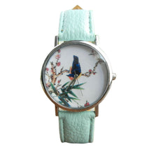 Women Men Band Analog Quartz Business Fashionable charming Birds Wrist Watch For A/B Styles
