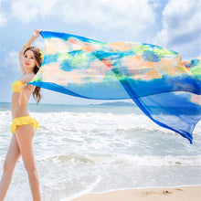 180*110cm Bohemia Flower Decoration Sick Scarf Women Outdoor Sunscreen Shawl Scarves Bikini Joker Beach Towel