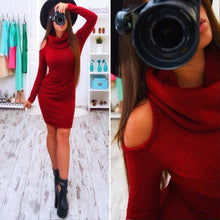 bow-long-sleeve-strapless-midi-women-sexy-club-sheath-bodycon-wool-dress-red-green-elastic-elegant-party-dresses BBL