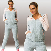 2PCS Set Women Jogging Suits Long-sleeve Hoodies Sweatshirts + Long Pants Casual Women Tracksuits X0464