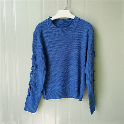Sleeve Cut Sweater Women Knitted Pull Femme Long Sleeve Hollow Womens Jumpers Tricot Long Sleeve Pullover