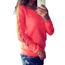 Sleeve Cut Sweater Women Knitted Pull Femme Long Sleeve Hollow Womens Jumpers Tricot Long Sleeve Pullover