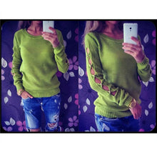 Sleeve Cut Sweater Women Knitted Pull Femme Long Sleeve Hollow Womens Jumpers Tricot Long Sleeve Pullover