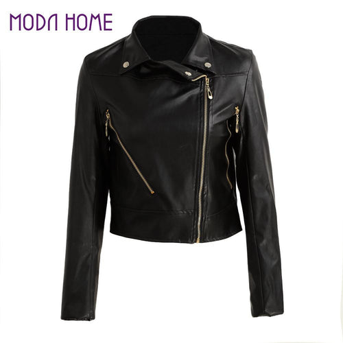 fashion-street-women-short-washed-faux-pu-leather-jacket-zipper-black-ladies-basic-jacket-bomber-jacket BBL