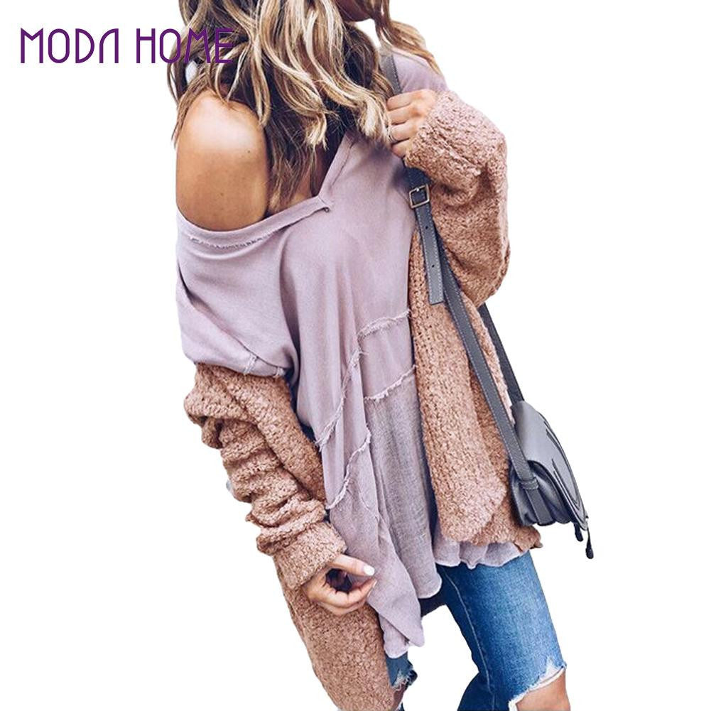 fashion-women-fleece-cardigan-open-front-solidcolor-coat-long-sleeve-warm-outerwear-pink-sweater-and-knitwear BBL