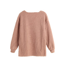 fashion-women-fleece-cardigan-open-front-solidcolor-coat-long-sleeve-warm-outerwear-pink-sweater-and-knitwear BBL