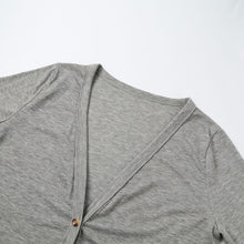 women-loose-jacket-button-down-tunic-shirt-pocketed-v-neck-long-sleeves-casual-knitted-long-tees-women-grey BBL