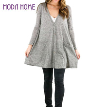 women-loose-jacket-button-down-tunic-shirt-pocketed-v-neck-long-sleeves-casual-knitted-long-tees-women-grey BBL