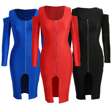 off-the-shoulder-women-bodycon-dress-front-zip-opening-long-sleeve-fancy-party-dress-club-wear-black-royal-blue-red BBL