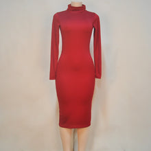 Women Sexy &Club Bodycon Dresses Long sleeve Solid slim fit warm dresses vestidos ZX054