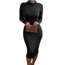 Women Sexy &Club Bodycon Dresses Long sleeve Solid slim fit warm dresses vestidos ZX054