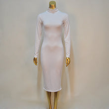 Women Sexy &Club Bodycon Dresses Long sleeve Solid slim fit warm dresses vestidos ZX054