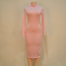 Women Sexy &Club Bodycon Dresses Long sleeve Solid slim fit warm dresses vestidos ZX054
