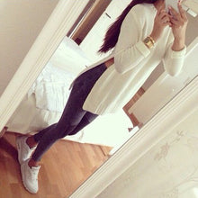 Knitted Women Casual Sweater Plus Size Knitwear Split Pullover Sweater Sweaters J4158