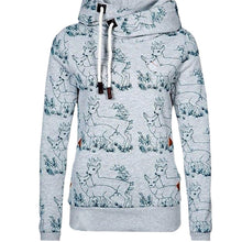 Women Warm Casual Hoodies Long Sleeve Hoodies Character Turtleneck Sweatshirt X0354
