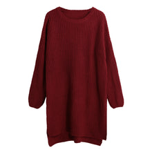 women-knitted-sweater-vertical-stripes-long-pullover-knitting-dip-hem-o-neck-loose-warm-tops BBL
