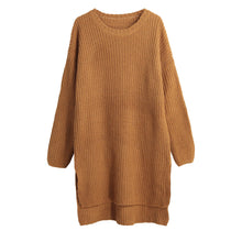 women-knitted-sweater-vertical-stripes-long-pullover-knitting-dip-hem-o-neck-loose-warm-tops BBL