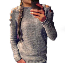 Sweater Knitwear Sexy Lady Casual Hollow Out Women Sweater Long Sleeve Solid Pullover Outwear S-XL GV262