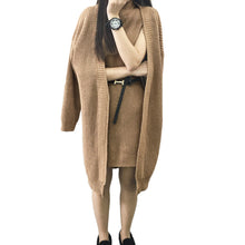 sweater-women-cardigans-knitted-cardigan-two-piece-sweater-set-grey-light-grey-khaki BBL