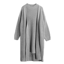 sweater-women-cardigans-knitted-cardigan-two-piece-sweater-set-grey-light-grey-khaki BBL