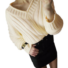 women-knitted-sweater-vertical-horizontal-stripes-v-neck-women-tops-long-sleeves-loose-warm-pullover-blusas BBL