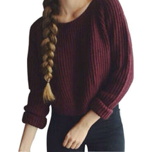 Women Sweaters Tops Pullovers Long Sleeve Casual Slim Crop Sweater Solid Knitted Mujer Jumpers Sweaters M0449
