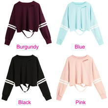 women-black-sweatshirt-casual-shirt-stripe-cut-out-slashed-hoodies-long-sleeve-pullover-loose-top-kpop-clothes BBL
