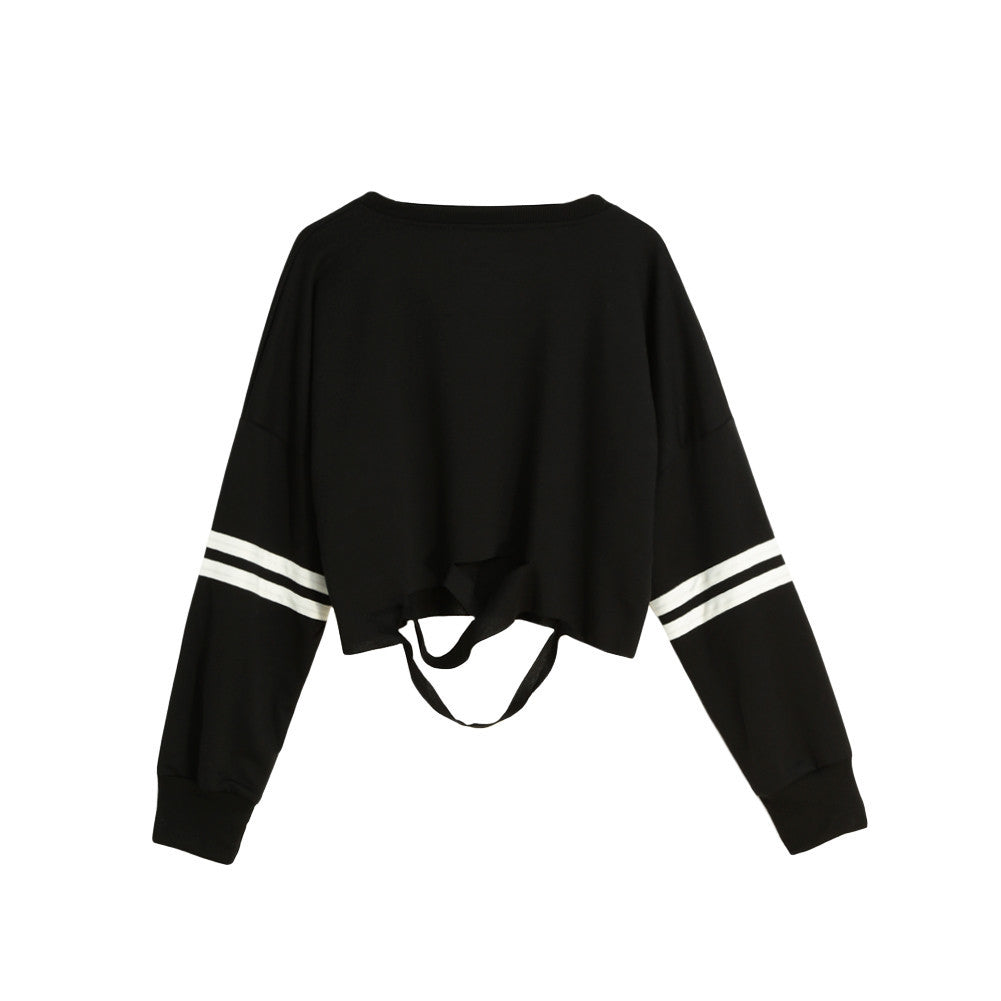 women-black-sweatshirt-casual-shirt-stripe-cut-out-slashed-hoodies-long-sleeve-pullover-loose-top-kpop-clothes BBL
