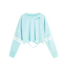 women-black-sweatshirt-casual-shirt-stripe-cut-out-slashed-hoodies-long-sleeve-pullover-loose-top-kpop-clothes BBL