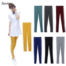 Women's Elastic Skinny Slim Pencil Pants Solid Candy Color Mid Knitted Cotton Trousers Full Length Leggings