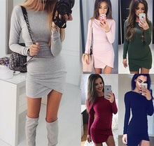 Women's Irregular Casual Long Dresses Bodycon dress Solid Sexy Irregular Mini Bandage Bodycon Women's Dresses GV471