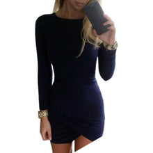 Women's Irregular Casual Long Dresses Bodycon dress Solid Sexy Irregular Mini Bandage Bodycon Women's Dresses GV471
