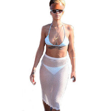 Beach Cover Up Skirt Swimwear Mesh Hollow Out Sexy Bathing Suit Cover Up Womens White Bikini Cover Up Beachwear Skirt Women