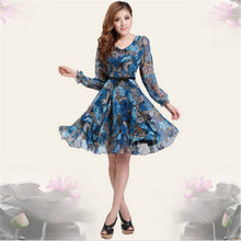 bohemian-womens-v-neck-chiffon-pleated-floral-gown-prom-chiffon-dresses-y4 BBL